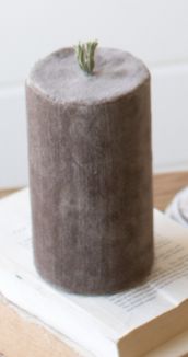 Velvet Faux Candle - Brown