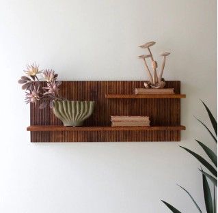 Tambour Wood Shelf