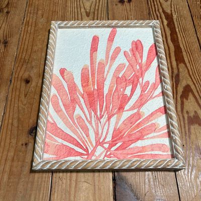 Coral Print w/Wooden Frame III