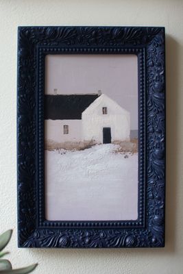 Framed Architectural Houses Painting - Sm