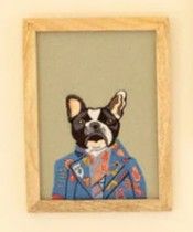 Framed Dog Embroidery