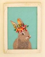 Framed Rabbit Embroidery I