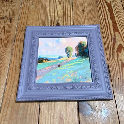 Lavender Framed Landscape Painting II