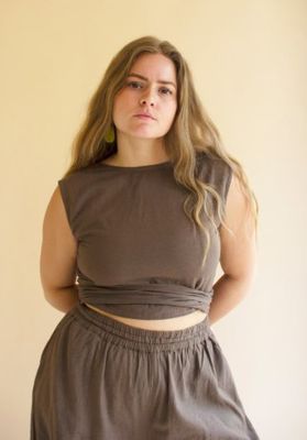 Convertible Wrap Blouse / Oregano