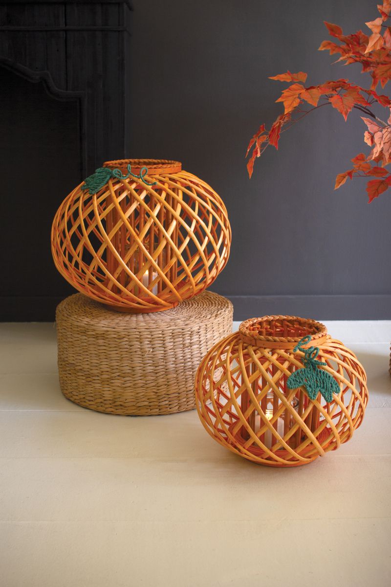 Willow Pumpkin Lantern - Sm