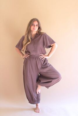 Drawstring Balloon Pant / Mulberry
