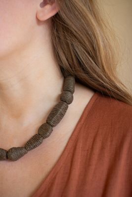 Raffia Necklace - Oregano