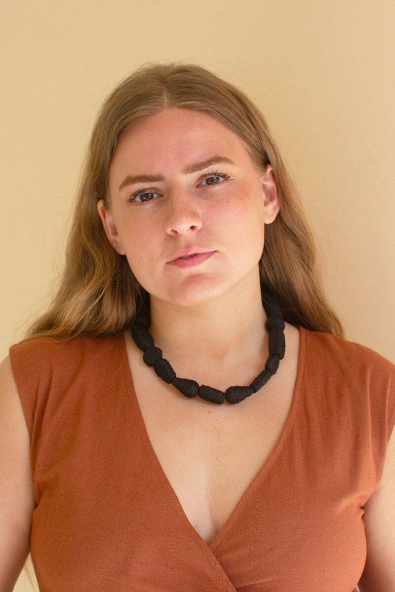 Raffia Necklace - Midnight
