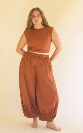 Drawstring Balloon Pant / Cinnamon