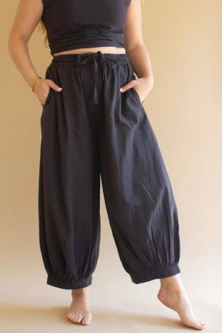 Drawstring Balloon Pant / Midnight