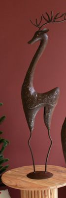 Rustic Metal Reindeer - Looking up