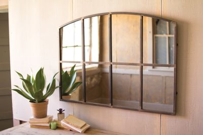 Arched Metal Wall Mirror Arched Metal Wall Mirror