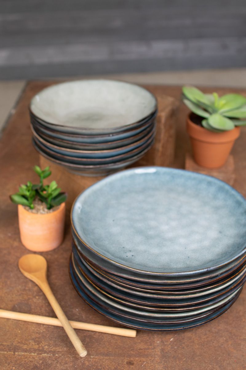 Blue Ceramic Dinner Plate