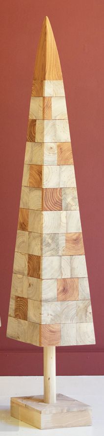 Assorted Wood Block Christmas Tree -Sm Assorted Wood Block Christmas Tree -Sm