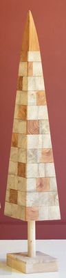 Assorted Wood Block Christmas Tree -Sm