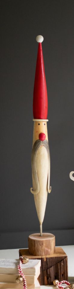 Hand-Painted Tall Santa Face I Hand-Painted Tall Santa Face I
