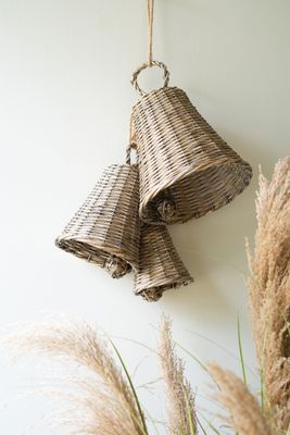 Woven Willow Christmas Bell - Lg