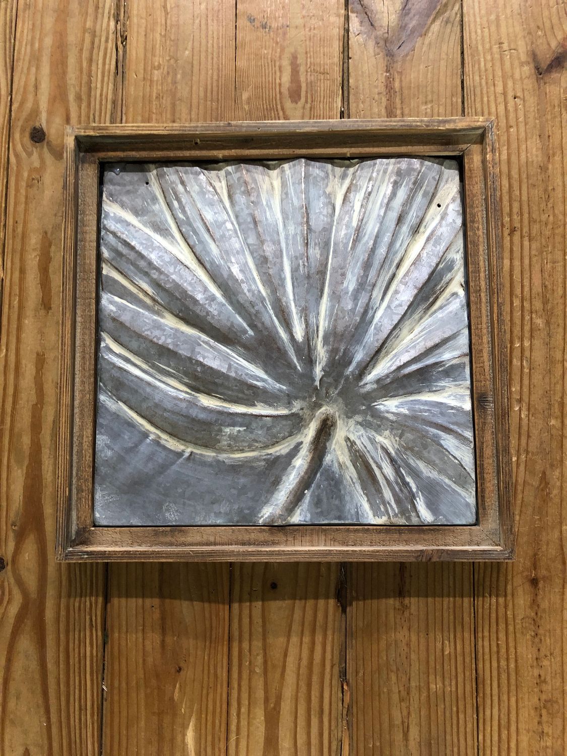 Framed Tropical Pressed Metal Tile III Framed Tropical Pressed Metal Tile III