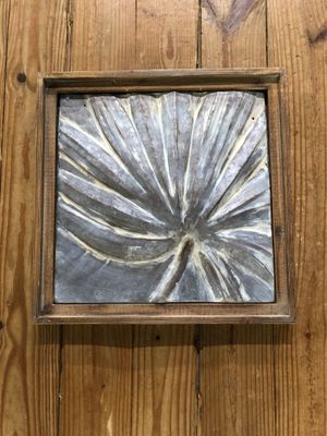 Framed Tropical Pressed Metal Tile III