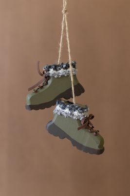 Green Boots Christmas Ornament