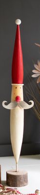 Hand-Painted Tall Santa Face II