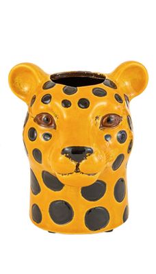 Ceramic Safari Animal Succulent Planter - Leopard