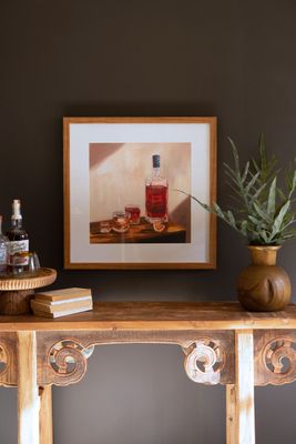Framed Whiskey Print Under Glass