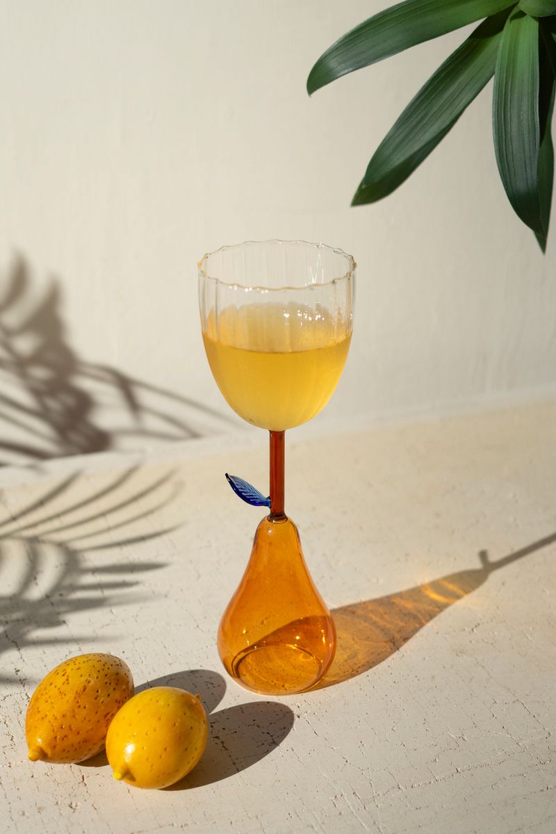 Wine Glass w/Pear Base