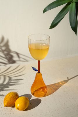 Wine Glass w/Pear Base