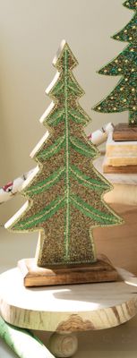 Beaded Wood Christmas Tree - Sm