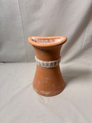 Painted Clay Wall Vase - Sm Painted Clay Wall Vase - Sm