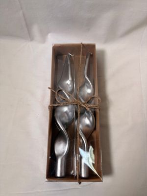 S/2 Ribbon Candles - Silver