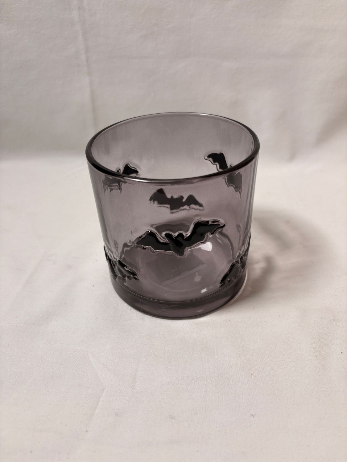 Embossed Halloween Candleholder - Bats