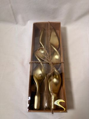 S/2 Ribbon Candles - Gold