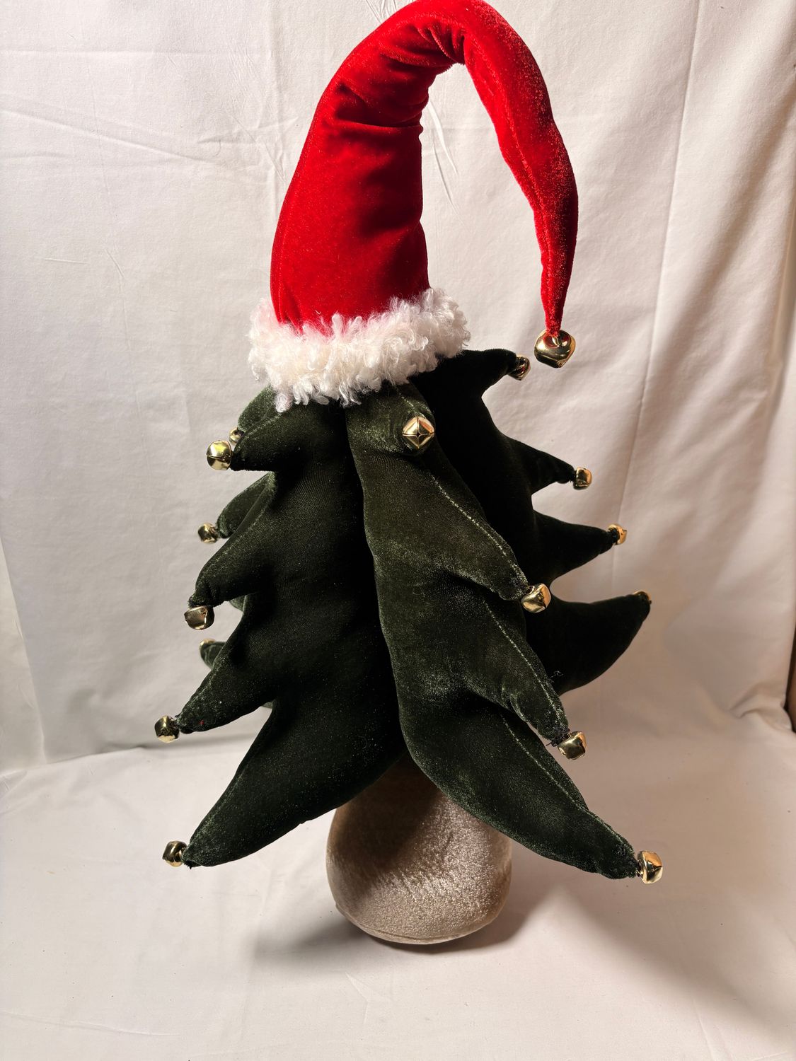 Velvet Jingle Bell Tree w/Santa Hat 24" Velvet Jingle Bell Tree w/Santa Hat 24"