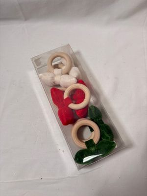 S/6 Velvet Napkin Ring Holders