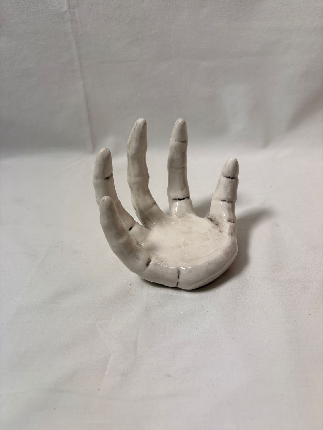 Ceramic Hand Candleholder - White Ceramic Hand Candleholder - White