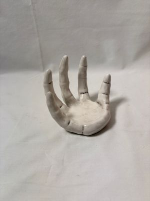 Ceramic Hand Candleholder - White Ceramic Hand Candleholder - White