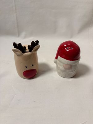 Gnome Santa &amp; Reindeer Salt &amp; Pepper Shakers