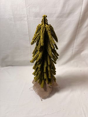 Flock Tree in Burlap Bag 15" Green