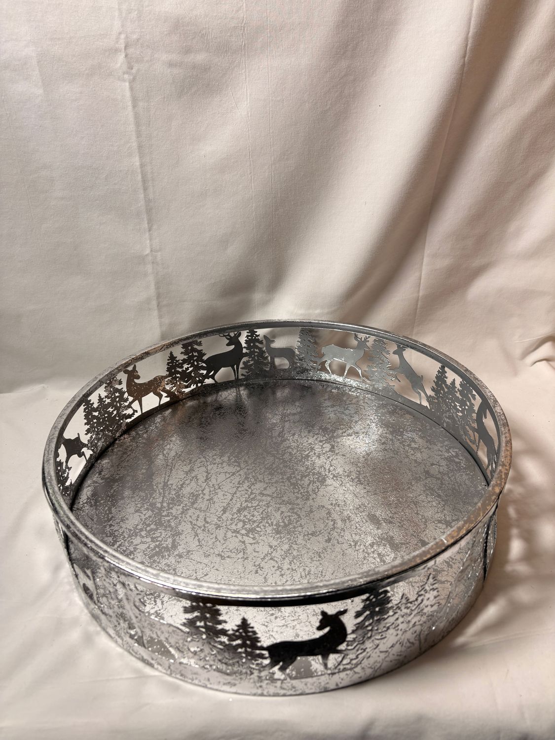 Metal Reindeer Cutoff Candleholder 3" x 13.5"D Metal Reindeer Cutoff Candleholder 3" x 13.5"D