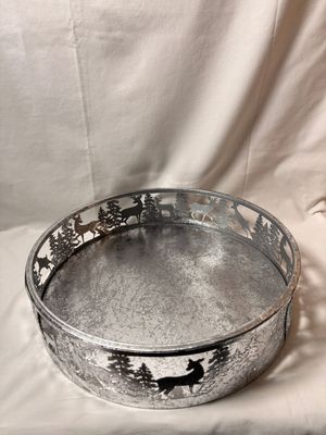 Metal Reindeer Cutoff Candleholder 3" x 13.5"D Metal Reindeer Cutoff Candleholder 3" x 13.5"D