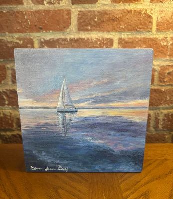 Sunset Sail - 8.25" x 8.25"T
