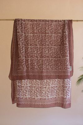 Mud-Block-Printed-Scarf - Red Mud-Block-Printed-Scarf - Red