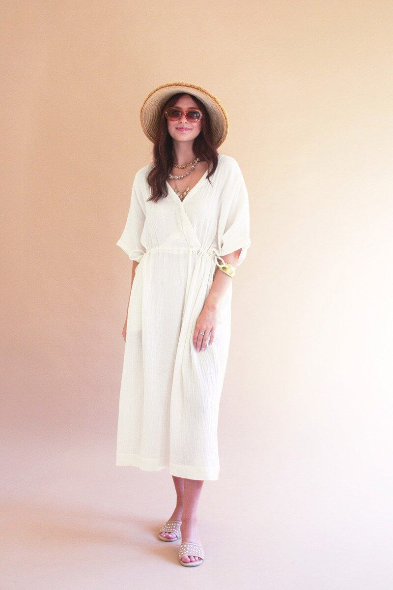 Drawstring Waist Jumper - Cotton Drawstring Waist Jumper - Cotton