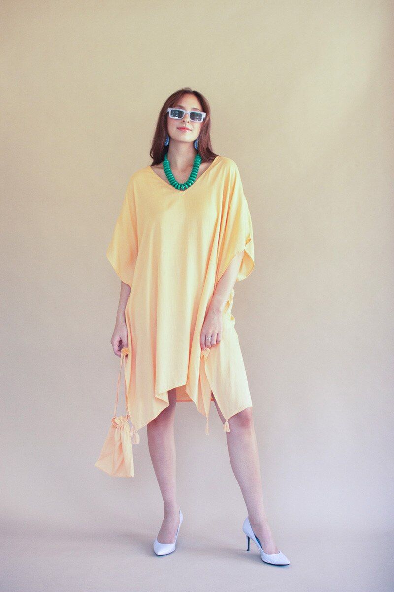 Kaftan w/Matching Bag-Cumin Kaftan w/Matching Bag-Cumin