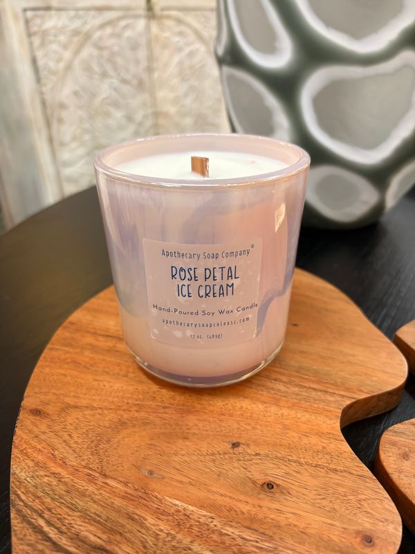 Rose Petal Ice Cream - Pink Onyx Candle 17oz Rose Petal Ice Cream - Pink Onyx Candle 17oz