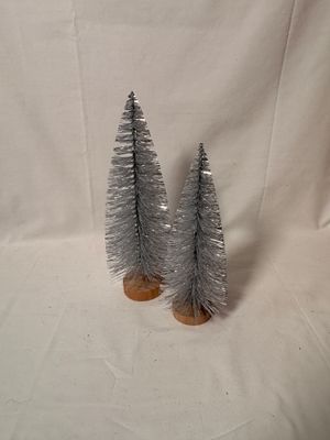 S/2 Silver Frost Bristle Trees
