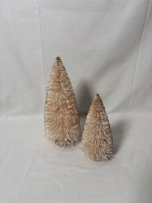 S/2 Bristle Brush Snow Wood Trees Natural