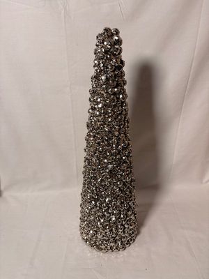 Bubble Glitter Cone Tree Champaign Lg